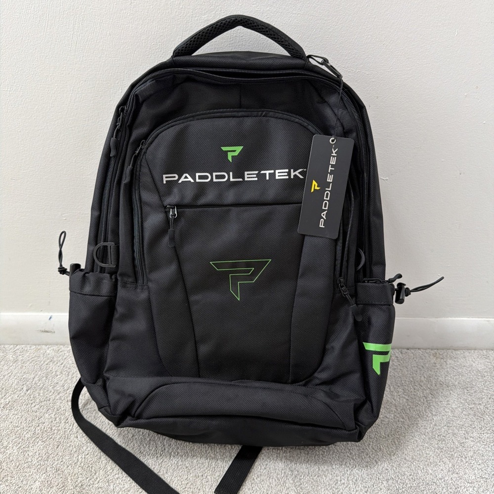 Paddletek Sport Backpack Bag Anna Waters Dave Weinbach logo‎  Black Green